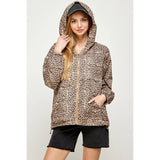 Reversible Leopard Print Windbreaker