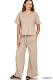 Cotton Short Sleeve Tee and Pant Set