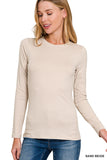 Microfiber Long Sleeve Round Neck Tee