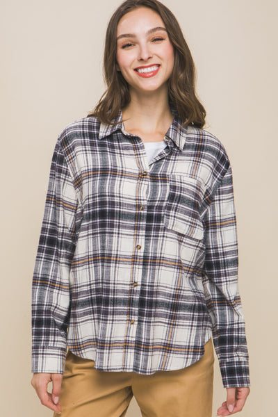 Button Down Flannel Top