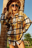 Textured Plaid Shirt Shacket