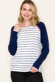 Color Block Long Sleeve Top