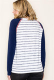 Color Block Long Sleeve Top