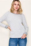 Long Sleeve Space Dye Pullover Top
