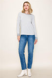 Long Sleeve Space Dye Pullover Top