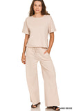 Cotton Short Sleeve Tee and Pant Set