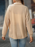 Waffle Knit Button Up Shacket