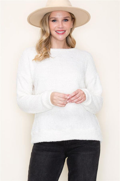 Soft Fur Like Sweater Knit Top