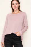Long Sleeve Side Pocket Pullover Top
