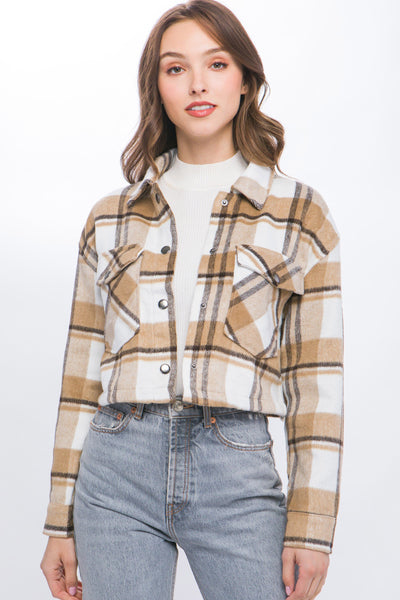 Plaid Cropped Shacket