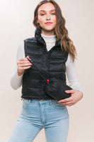 High Neck Packable Puffer Vest