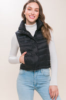 High Neck Packable Puffer Vest