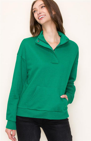 Half Zip Pullover Sweatshirt