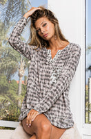 Tie Dye Leopard Print Top