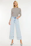 High Rise Cropped Wide Leg Jeans