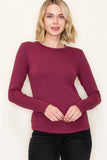 Garmet Dye Long Sleeve Basic Top