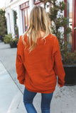 Plus Rust Soft Thick Tie Hem Sweater