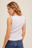 Sleeveless Frill Top