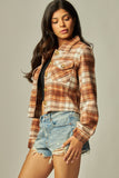 Cropped Flannel Plaid Shacket