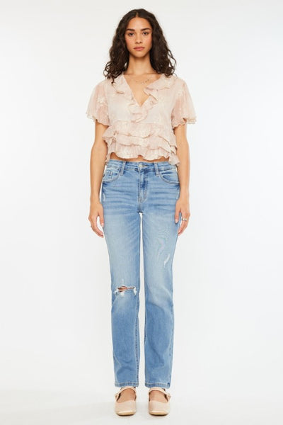 KanCan High Rise Slim Straight Jean