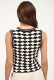 Scallop Pattern Pullover Sleeveless Sweater