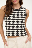 Scallop Pattern Pullover Sleeveless Sweater