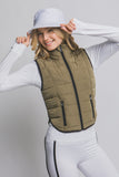 Contrast Trim Packable Vest