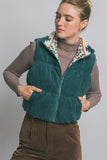 Reversible Aztec Corduroy Puffer Vest