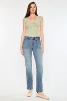 KanCan Mid Rise Slim Straight Trouser Pocket Jean