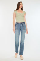 KanCan Mid Rise Slim Straight Trouser Pocket Jean