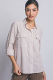 Striped Button Up Long Sleeve Shirt