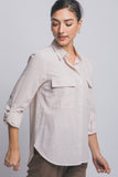 Striped Button Up Long Sleeve Shirt