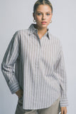 Oversized Button Down Stripe Shirt