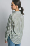 Oversized Button Down Stripe Shirt