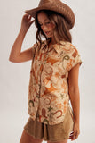 Western Desert Button Down Top
