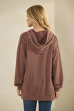 LONG SLEEVE BRUSHED URBAN RIB HOODIE TOP