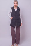 Sleevless Long Puffer Vest