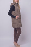 Sleevless Long Puffer Vest