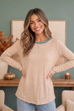 Mustard Stripe Long Sleeve Top