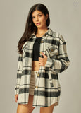Flannel Plaid Button Down Shacket