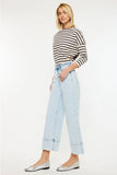 High Rise Cropped Wide Leg Jeans