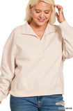 Plus Fleece 1/2 Zip Sweatshirt