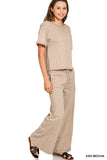 Cotton Short Sleeve Tee and Pant Set
