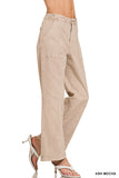 Straight Leg Utility Pocket Denim Pants