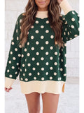 Polka Dot Mock Neck Sweater