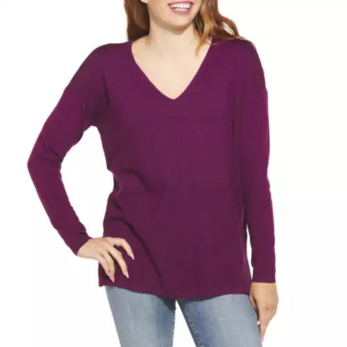 V-Neck Center Seam Super Soft Sweater