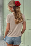 Lace Patch Round Neck Tshirt