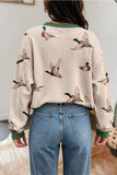 Twisted Ribbed Duck Crewneck Top
