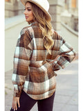Plaid Flap Pocket Shacket