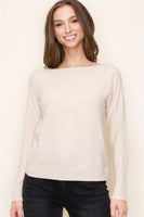 Crew Neck Ribbed Pullover Top